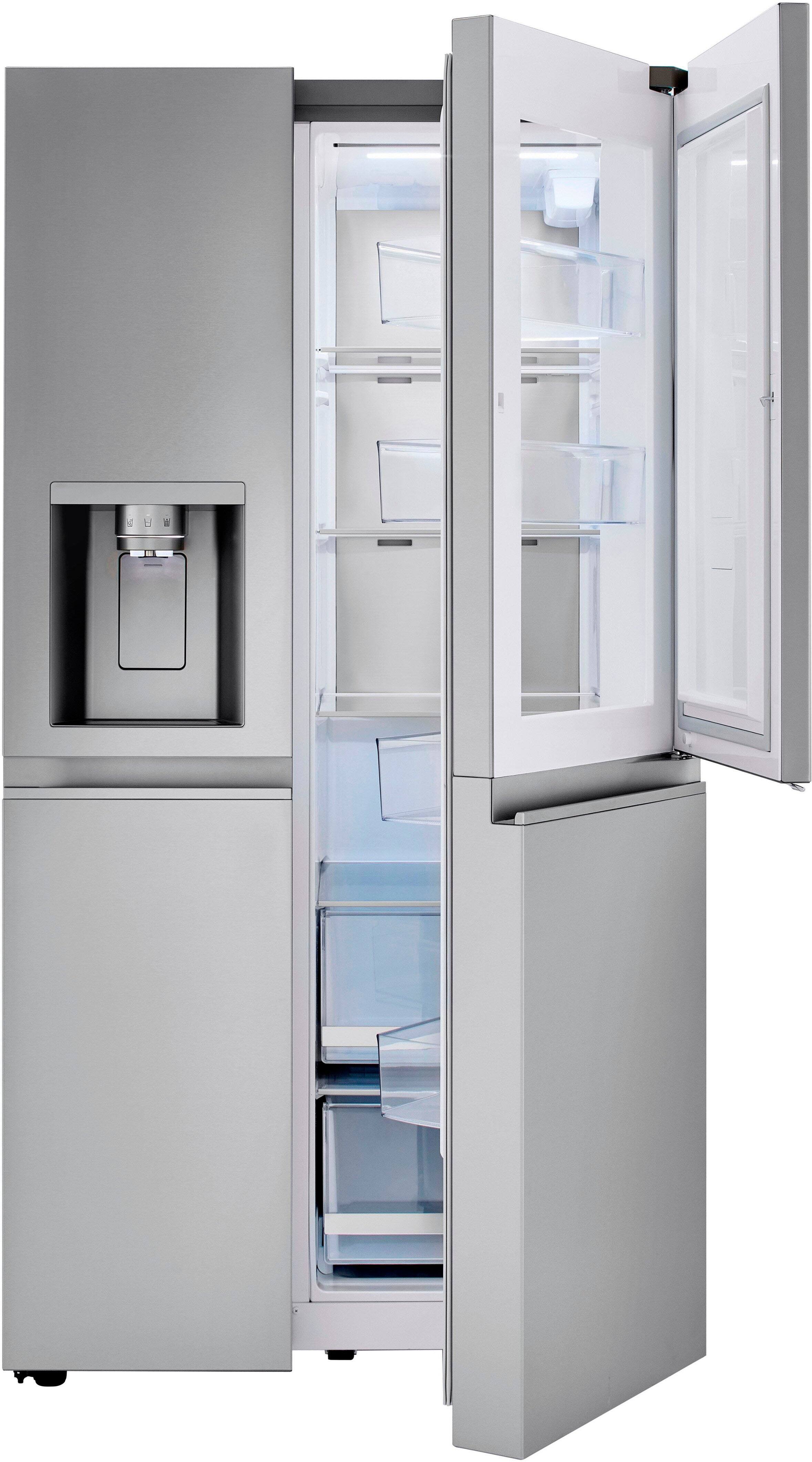 Alt View 3. LG - 27.12 Cu. Ft. Door-in-Door Side-by-Side Refrigerator with SpacePlus Ice System - PrintProof Stainless Steel.