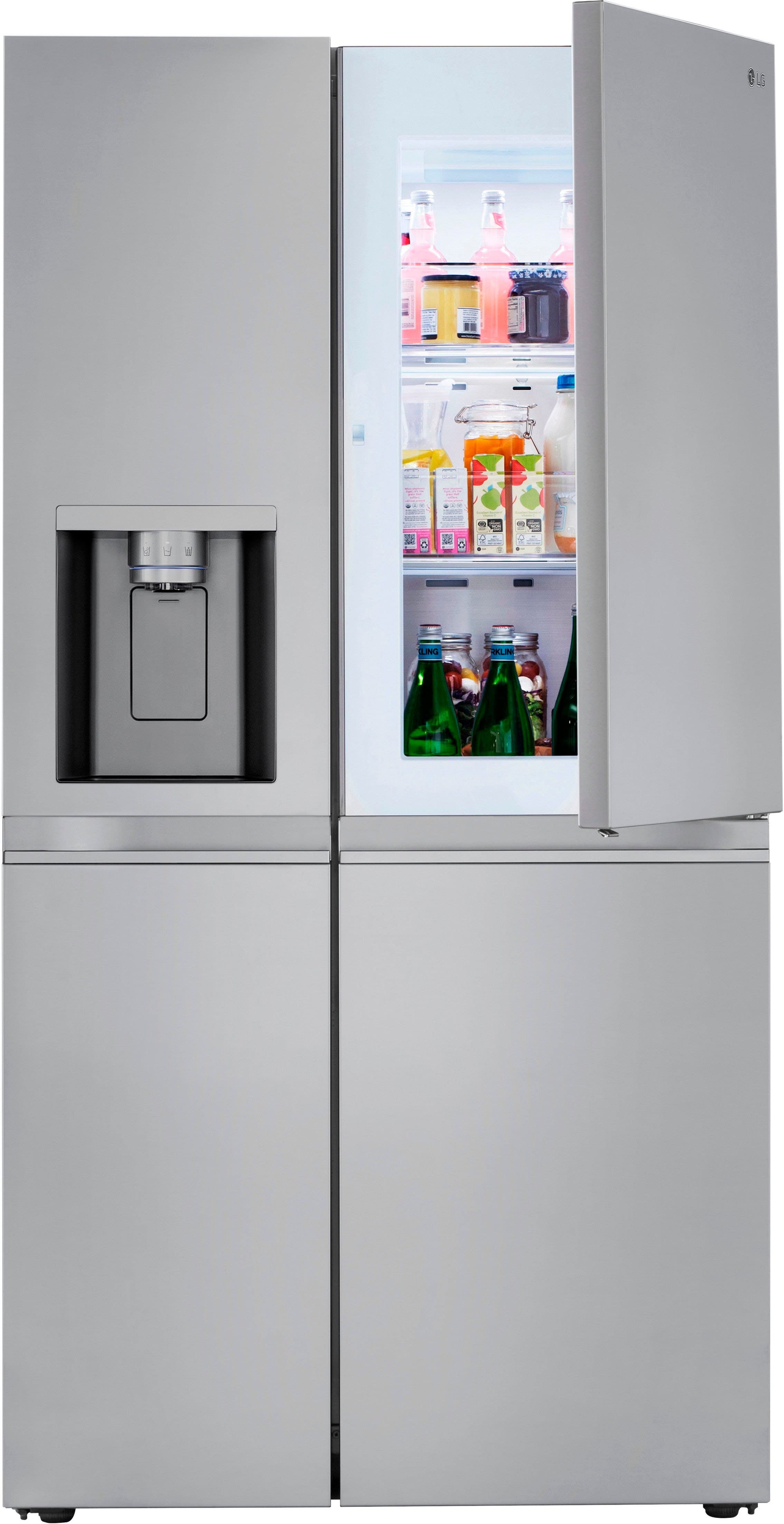 Alt View 4. LG - 27.12 Cu. Ft. Door-in-Door Side-by-Side Refrigerator with SpacePlus Ice System - PrintProof Stainless Steel.