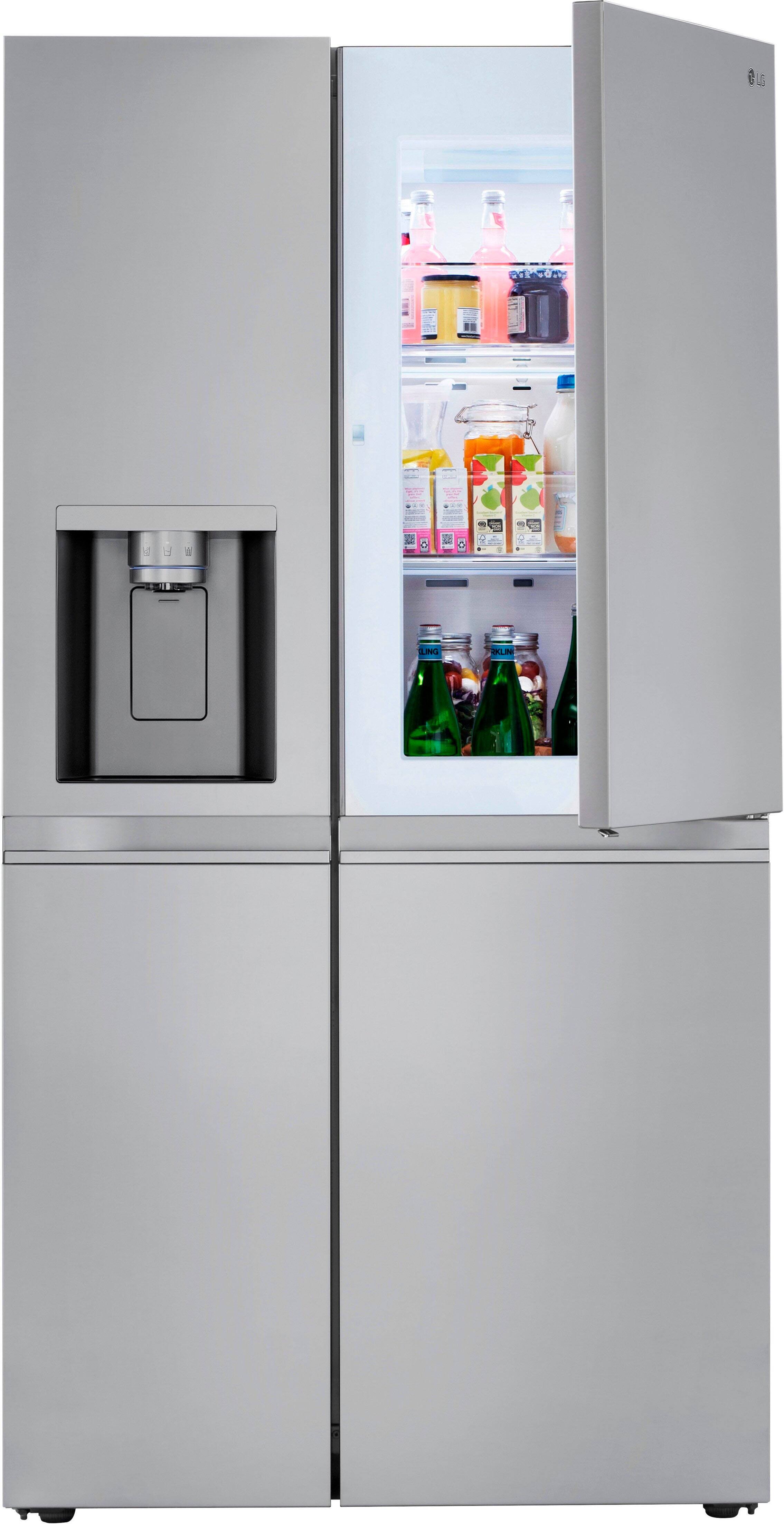 Alt View 4. LG - 27.12 Cu. Ft. Door-in-Door Side-by-Side Refrigerator with SpacePlus Ice System - PrintProof Stainless Steel.