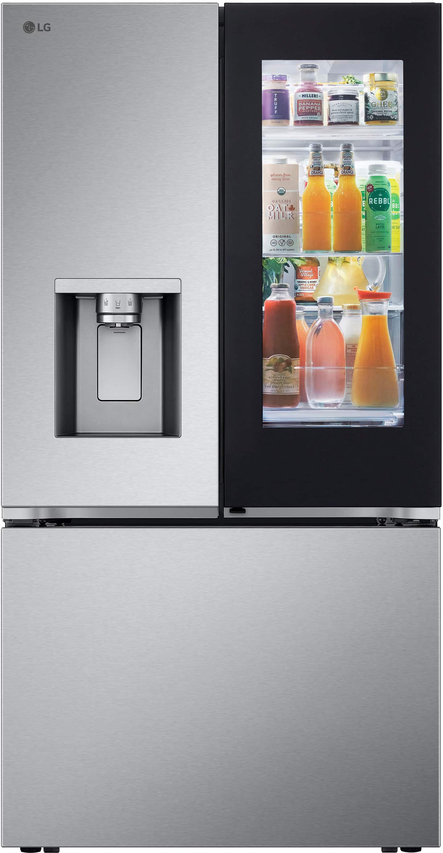 LG Standard-Depth MAX 30.7 Cu. Ft. French Door Smart Refrigerator with  InstaView Stainless Steel LF31S6360S - Best Buy