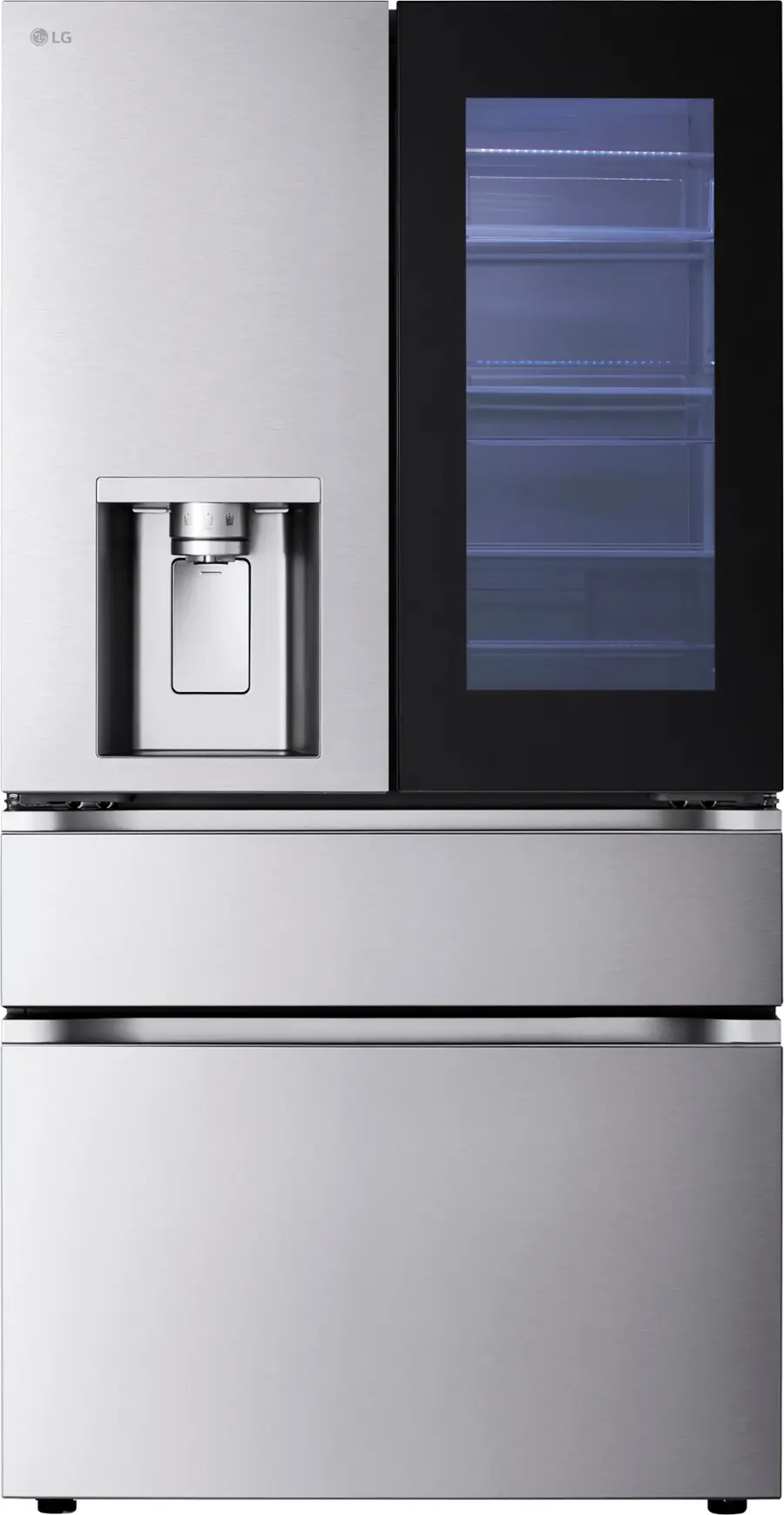 Alt View 17. LG - Standard-Depth MAX 28.6 Cu. Ft. 4-Door French Door-in-Door Smart Refrigerator with InstaView MyColor - PrintProof Stainless Steel.