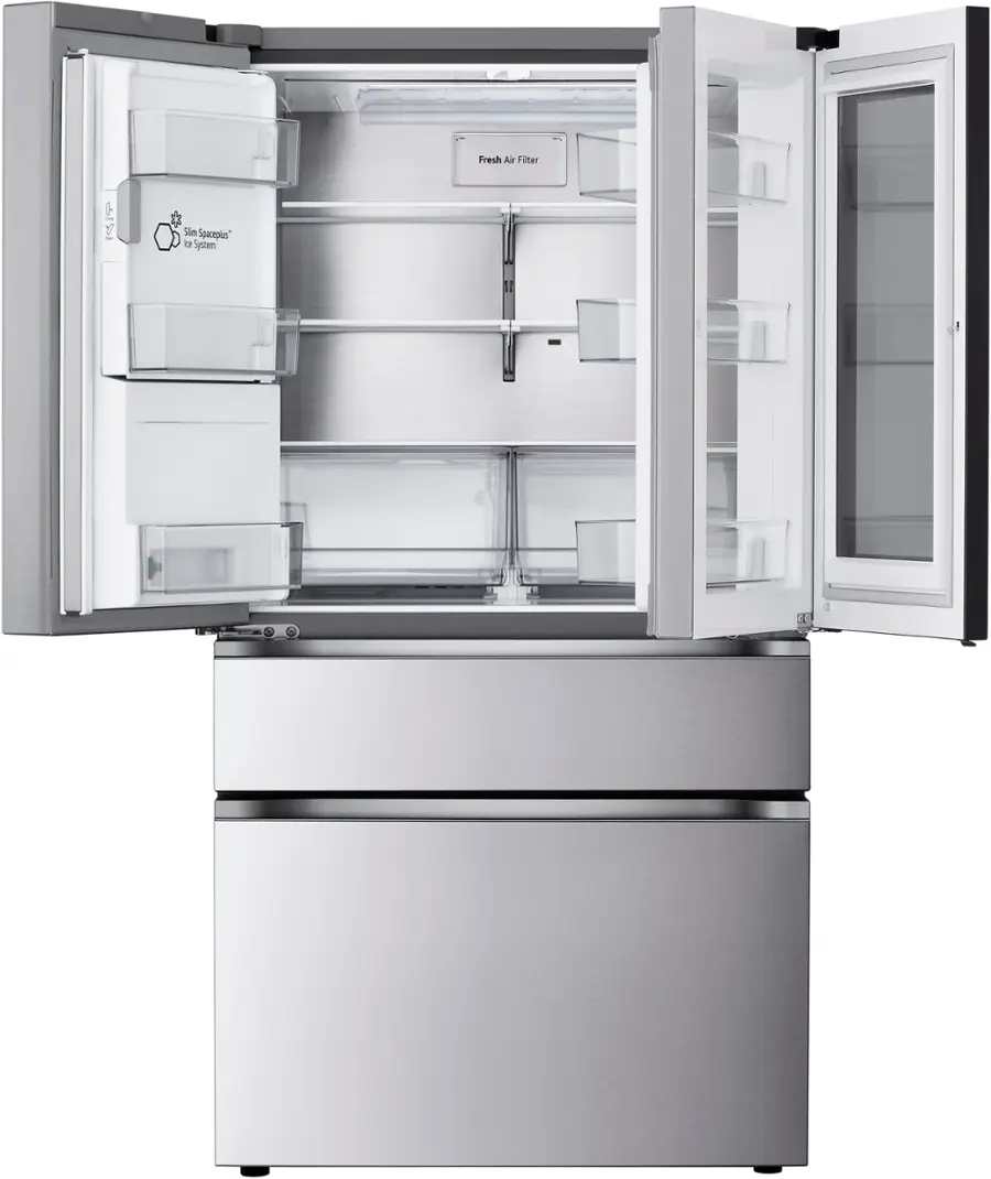 Alt View 11. LG - Standard-Depth MAX 28.6 Cu. Ft. 4-Door French Door-in-Door Smart Refrigerator with InstaView MyColor - PrintProof Stainless Steel.