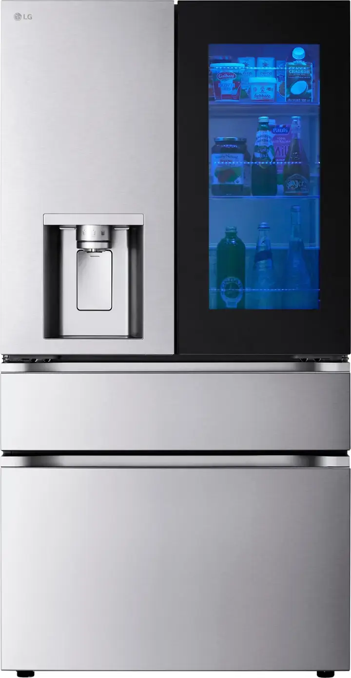 Alt View 13. LG - Standard-Depth MAX 28.6 Cu. Ft. 4-Door French Door-in-Door Smart Refrigerator with InstaView MyColor - PrintProof Stainless Steel.