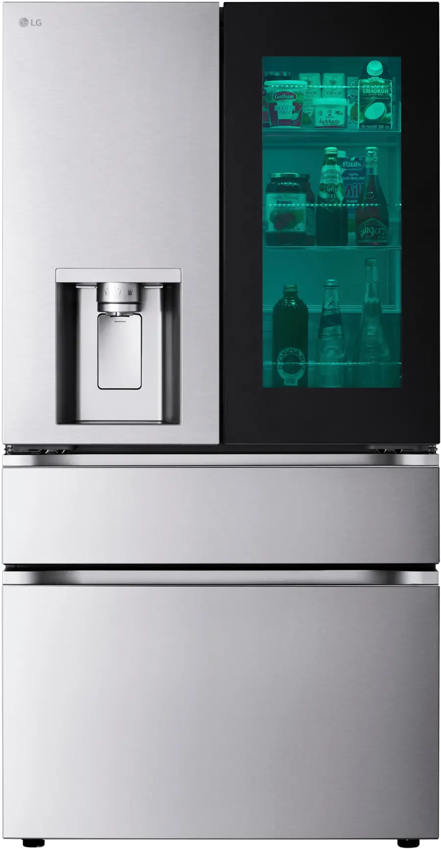 Alt View 16. LG - Standard-Depth MAX 28.6 Cu. Ft. 4-Door French Door-in-Door Smart Refrigerator with InstaView MyColor - PrintProof Stainless Steel.