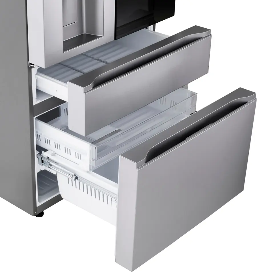Alt View 24. LG - Standard-Depth MAX 28.6 Cu. Ft. 4-Door French Door-in-Door Smart Refrigerator with InstaView MyColor - PrintProof Stainless Steel.