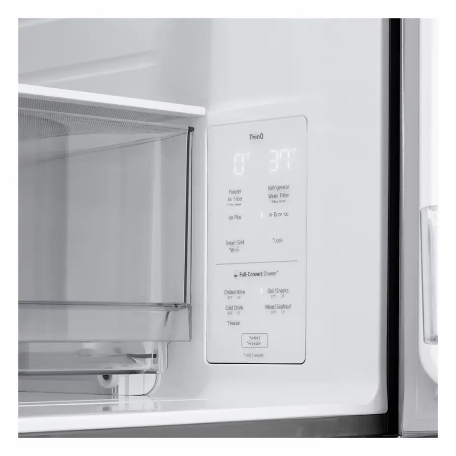 Alt View 33. LG - Standard-Depth MAX 28.6 Cu. Ft. 4-Door French Door-in-Door Smart Refrigerator with InstaView MyColor - PrintProof Stainless Steel.