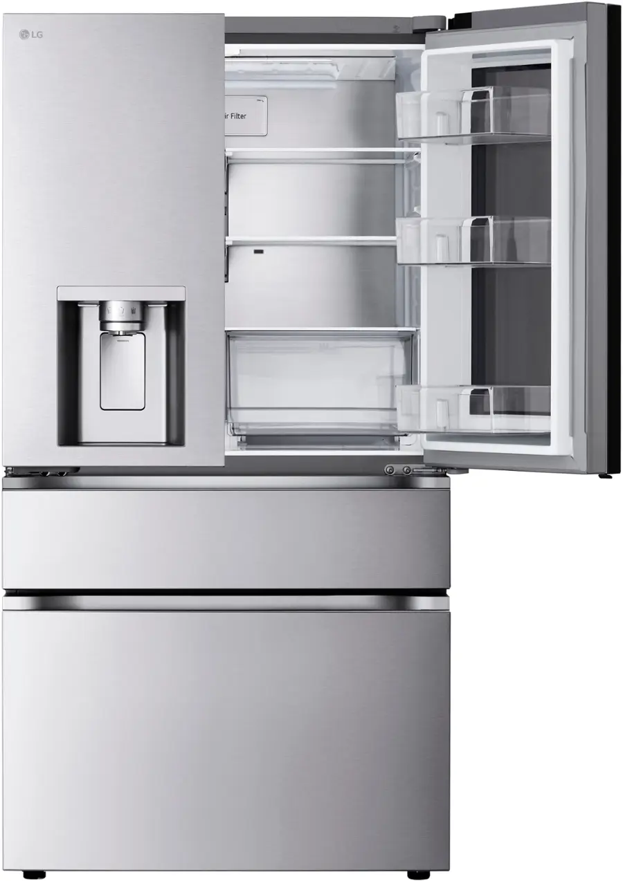 Alt View 5. LG - Standard-Depth MAX 28.6 Cu. Ft. 4-Door French Door-in-Door Smart Refrigerator with InstaView MyColor - PrintProof Stainless Steel.