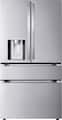 LG - 36-in Counter-Depth MAX 24.5 Cu. Ft. 4-Door French Door Smart Refrigerator with Full-Convert Drawer - Stainless Steel