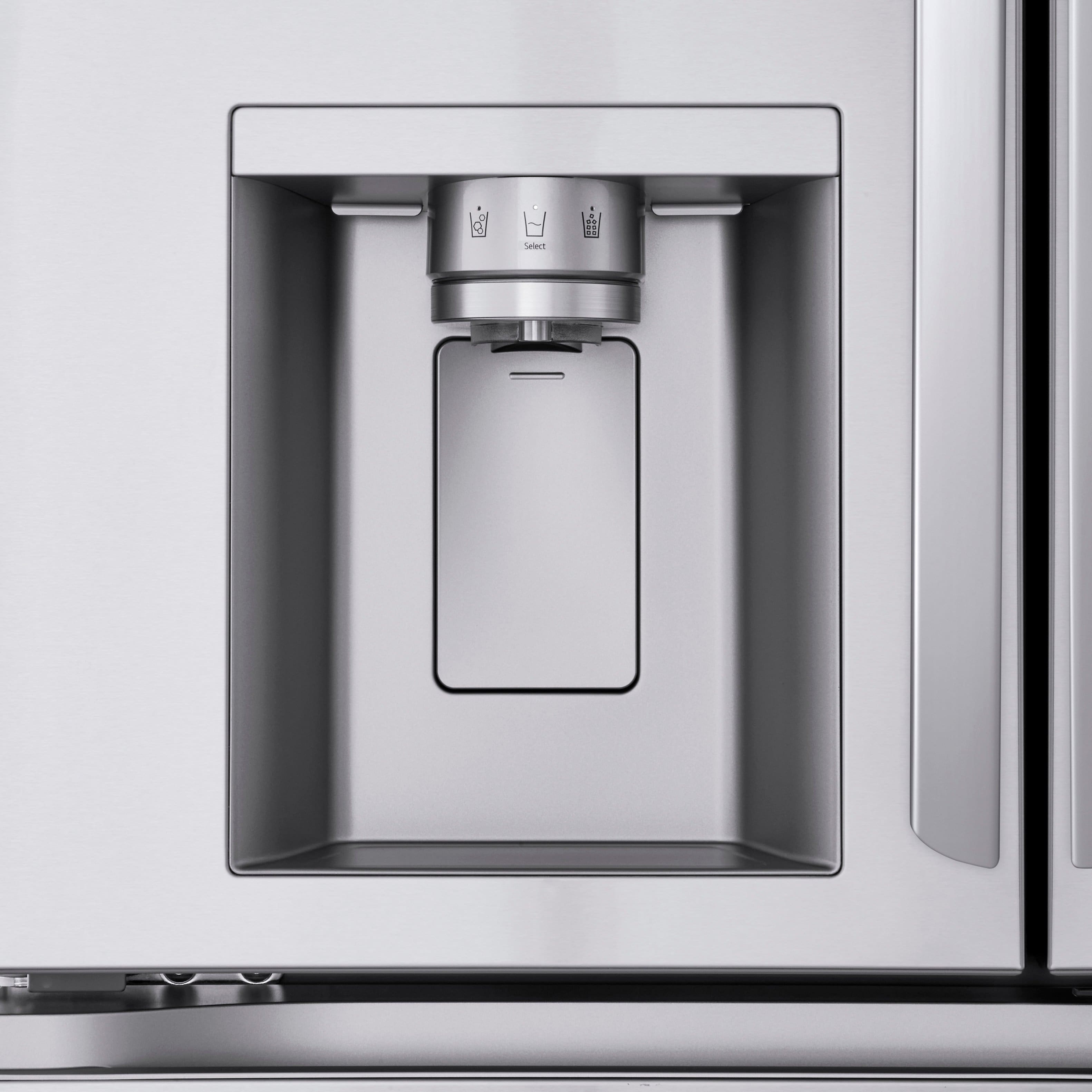 Alt View 11. LG - Counter-Depth MAX 24.5 Cu. Ft. 4-Door French Door Smart Refrigerator with Full-Convert Drawer - PrintProof Stainless Steel.