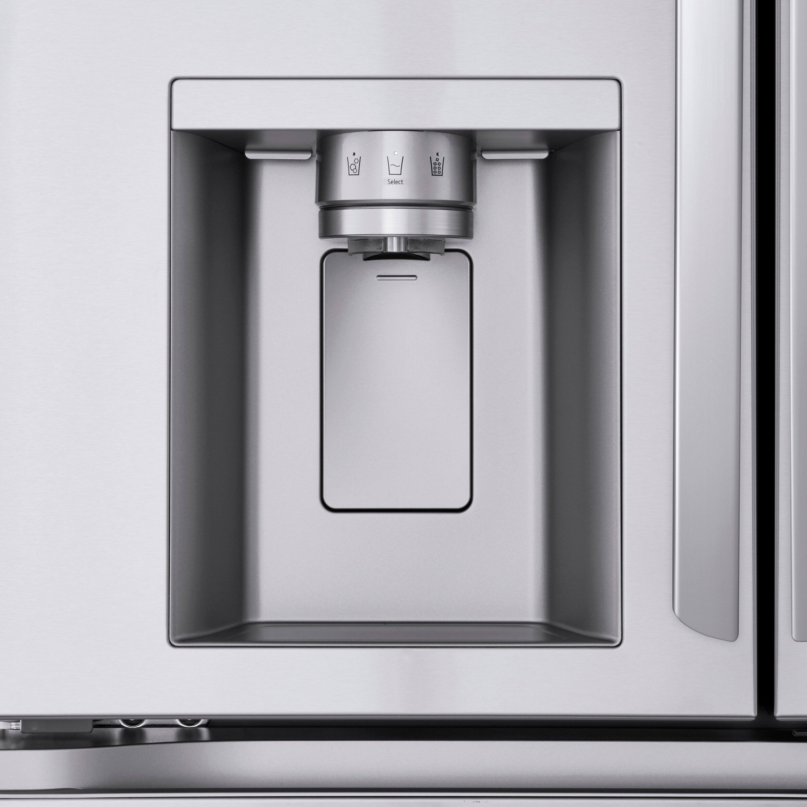 Alt View 11. LG - Counter-Depth MAX 24.5 Cu. Ft. 4-Door French Door Smart Refrigerator with Full-Convert Drawer - PrintProof Stainless Steel.