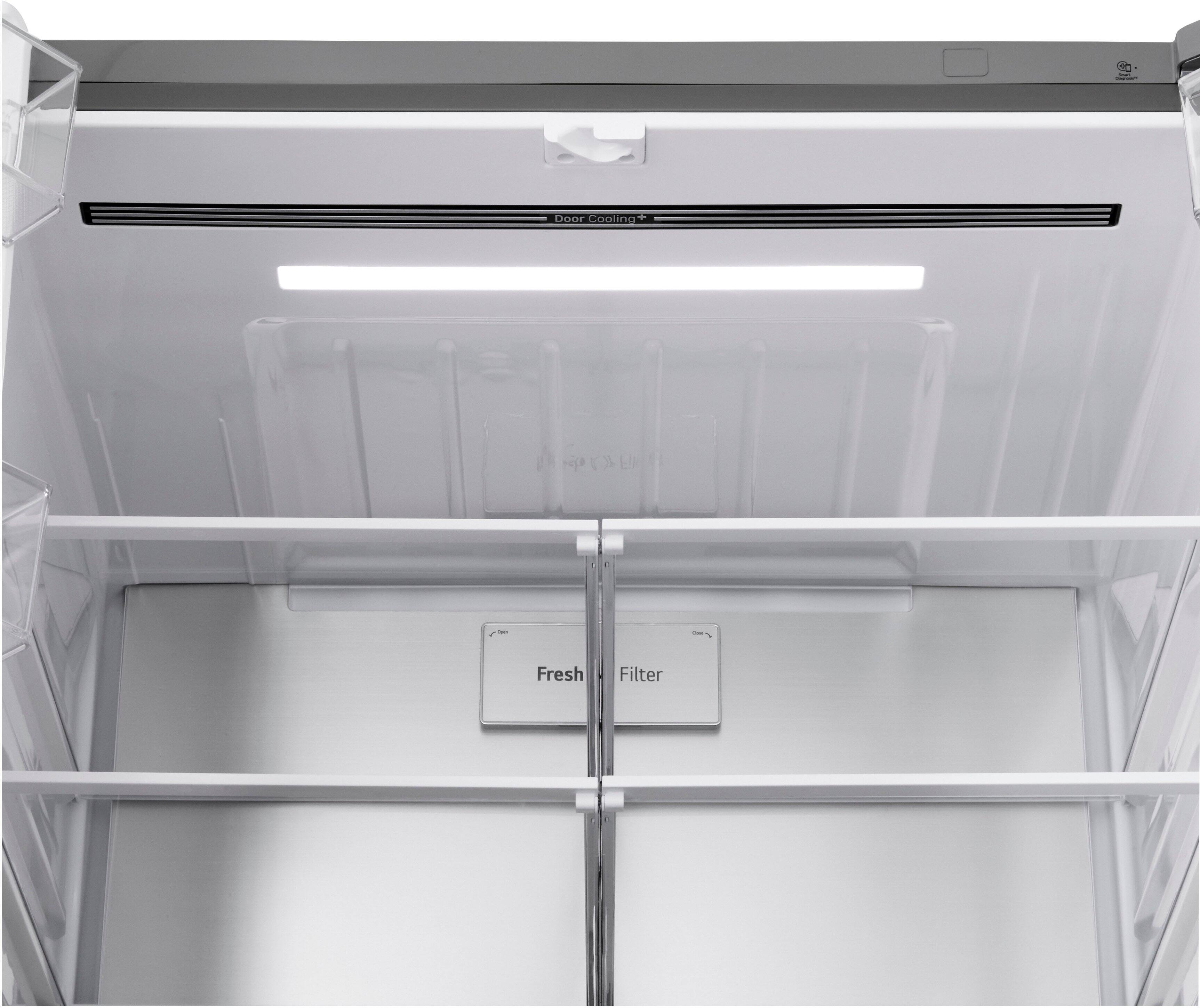 Alt View 13. LG - Counter-Depth MAX 24.5 Cu. Ft. 4-Door French Door Smart Refrigerator with Full-Convert Drawer - PrintProof Stainless Steel.