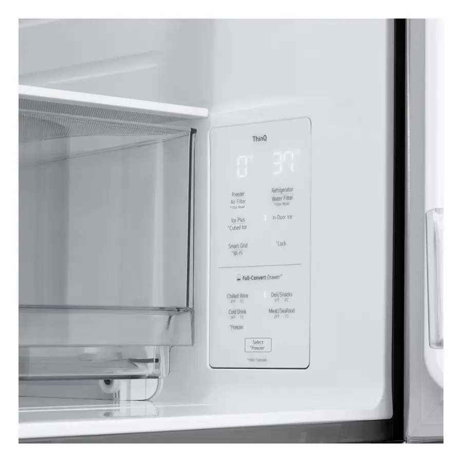 Lg counter depth max 24 5 cu ft 4 door french door smart refrigerator