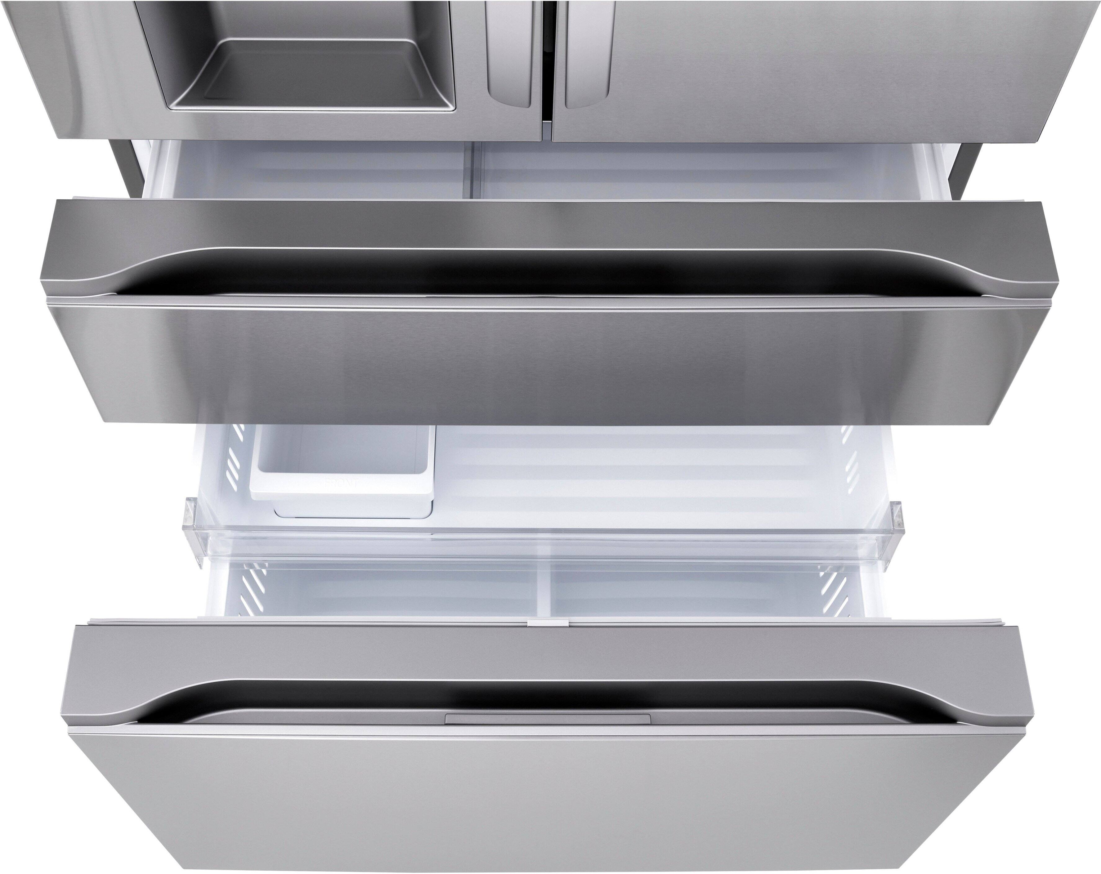 Alt View 17. LG - Counter-Depth MAX 24.5 Cu. Ft. 4-Door French Door Smart Refrigerator with Full-Convert Drawer - PrintProof Stainless Steel.