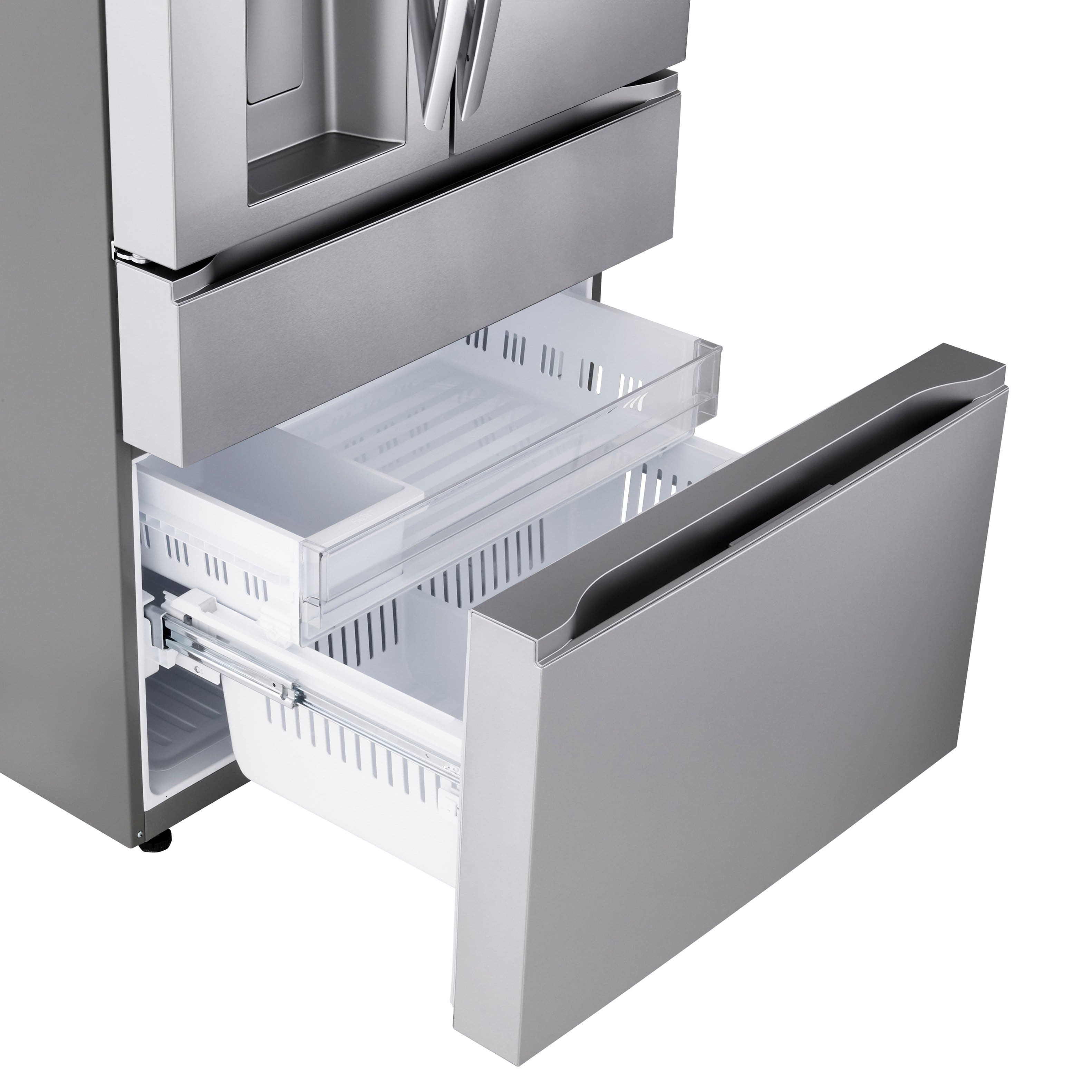 Alt View 19. LG - Counter-Depth MAX 24.5 Cu. Ft. 4-Door French Door Smart Refrigerator with Full-Convert Drawer - PrintProof Stainless Steel.