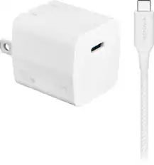 Front. Insignia™ - 20W USB-C Compact Wall Charger Kit for Smartphones, Tablets & More - White.