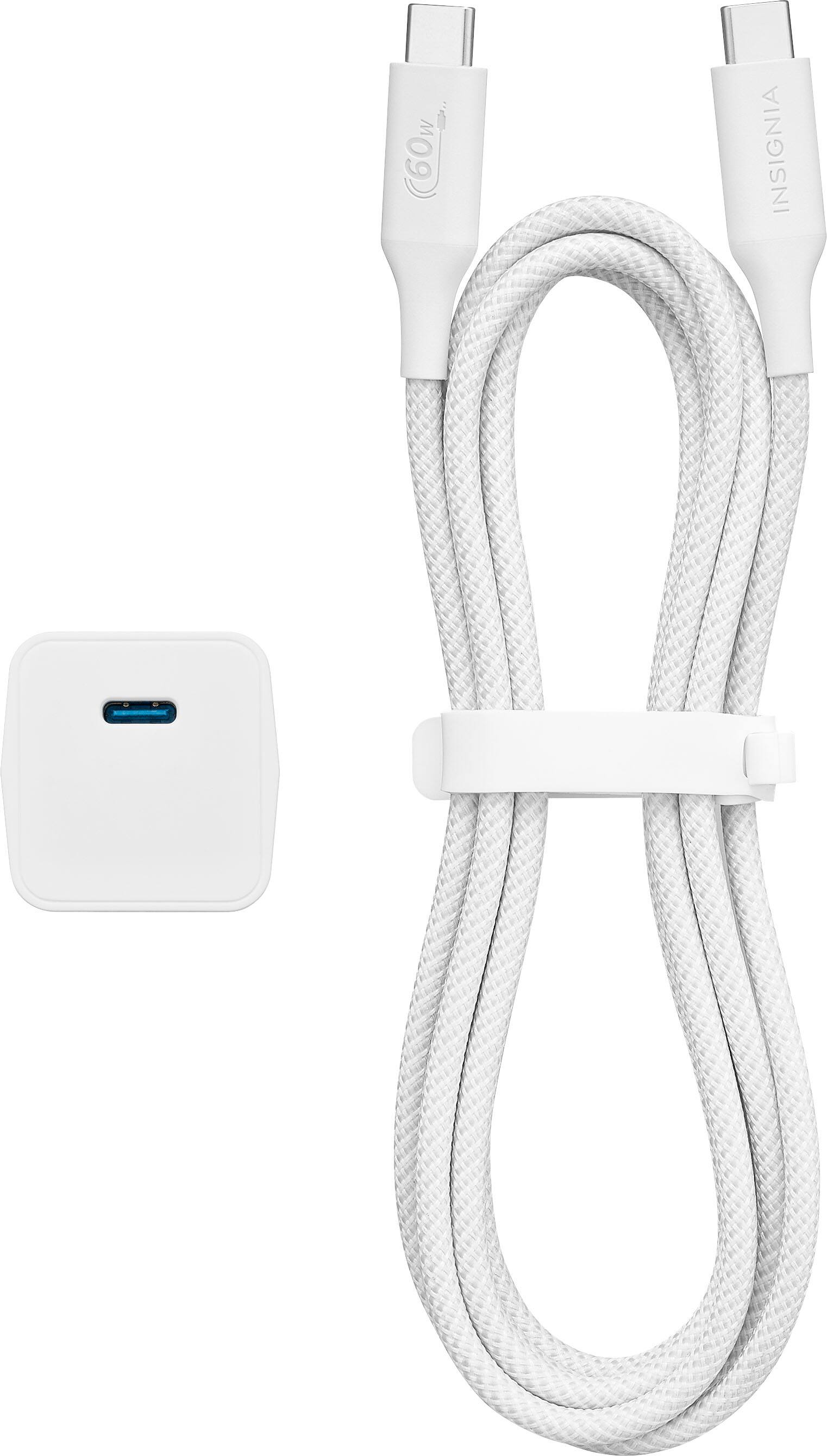 Alt View 12. Insignia™ - 20W USB-C Compact Wall Charger Kit for Smartphones, Tablets & More - White.