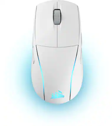 Front. CORSAIR - M75 WIRELESS Lightweight RGB Gaming Mouse - White.