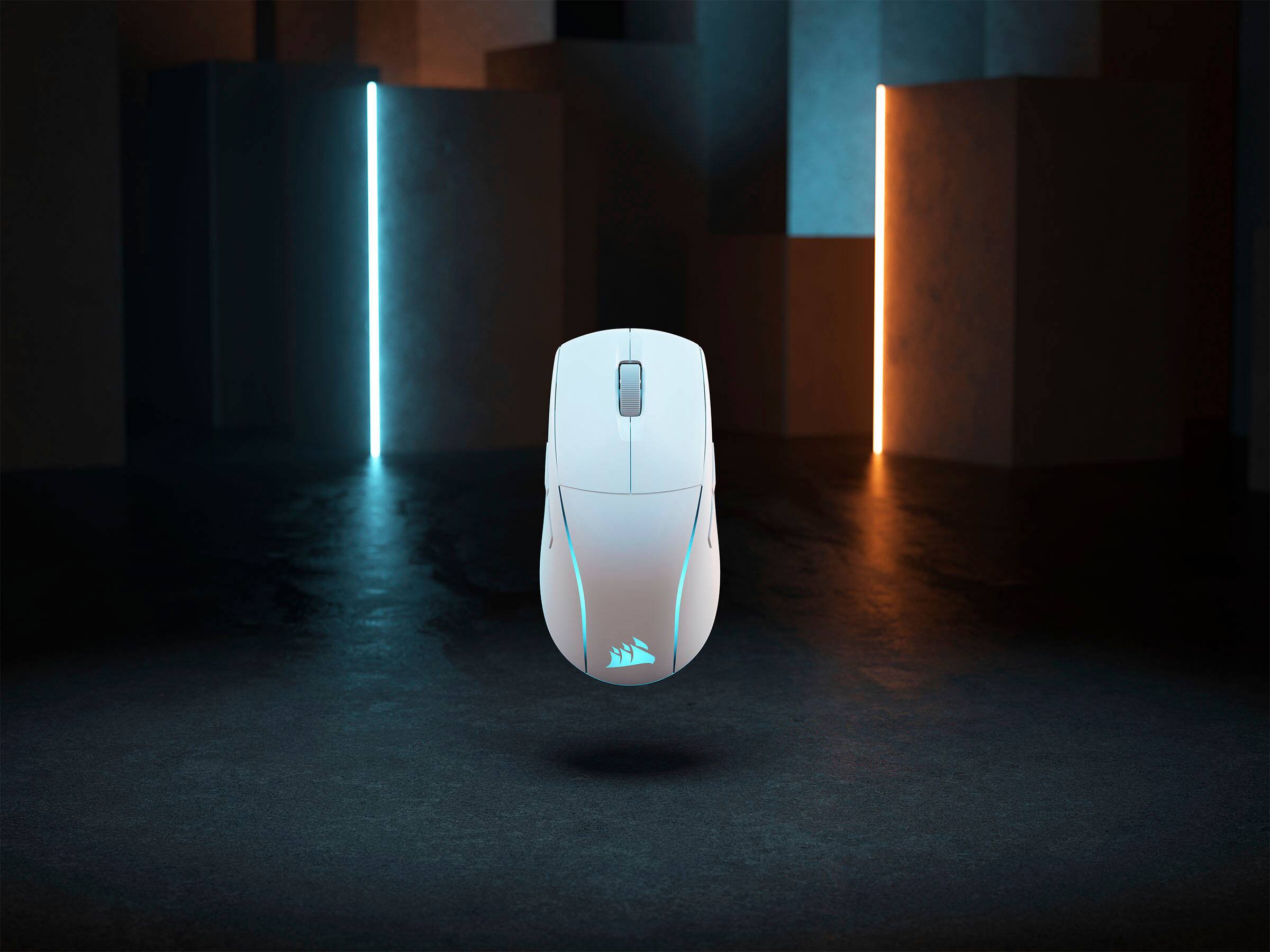 Alt View 19. CORSAIR - M75 WIRELESS Lightweight RGB Gaming Mouse - White.