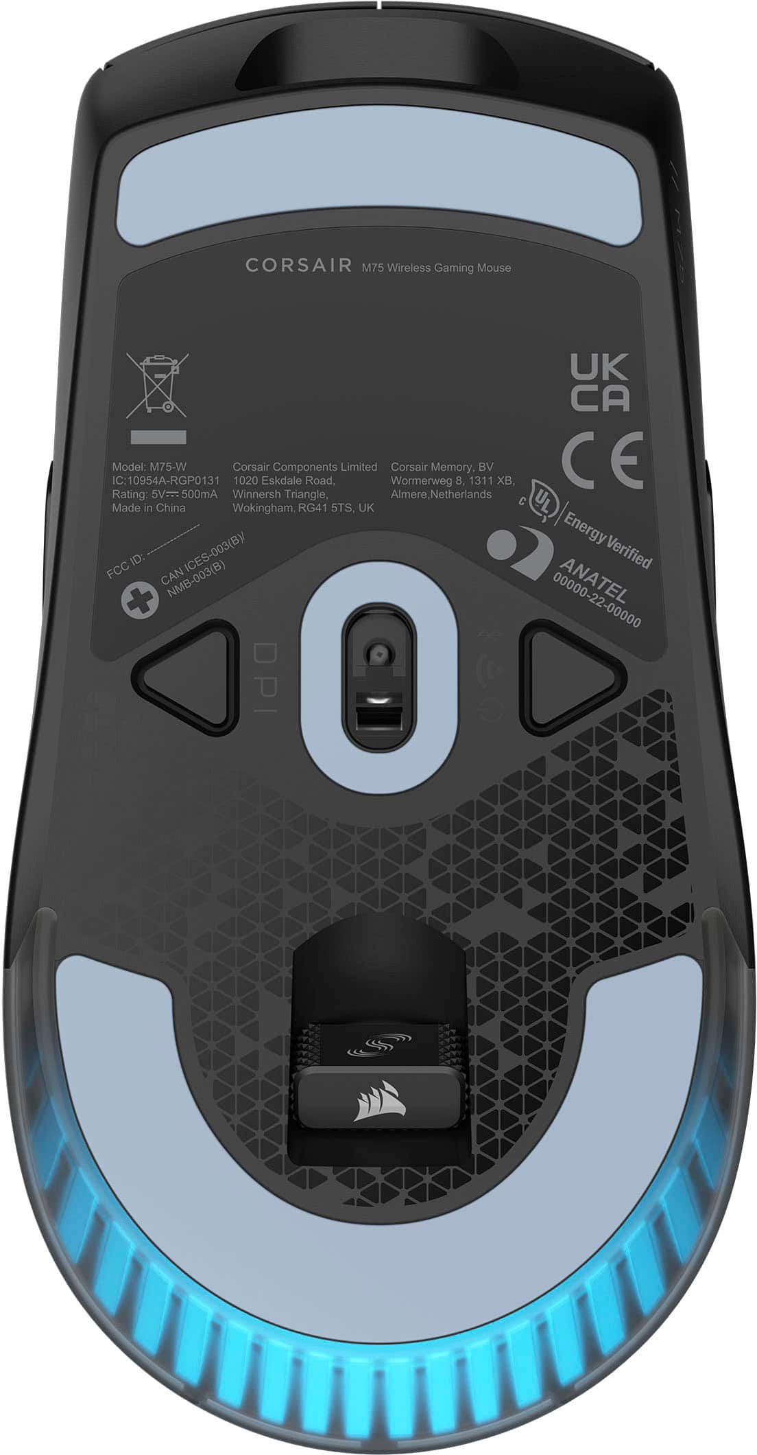 Alt View 15. CORSAIR - M75 WIRELESS Lightweight RGB Gaming Mouse - Black.