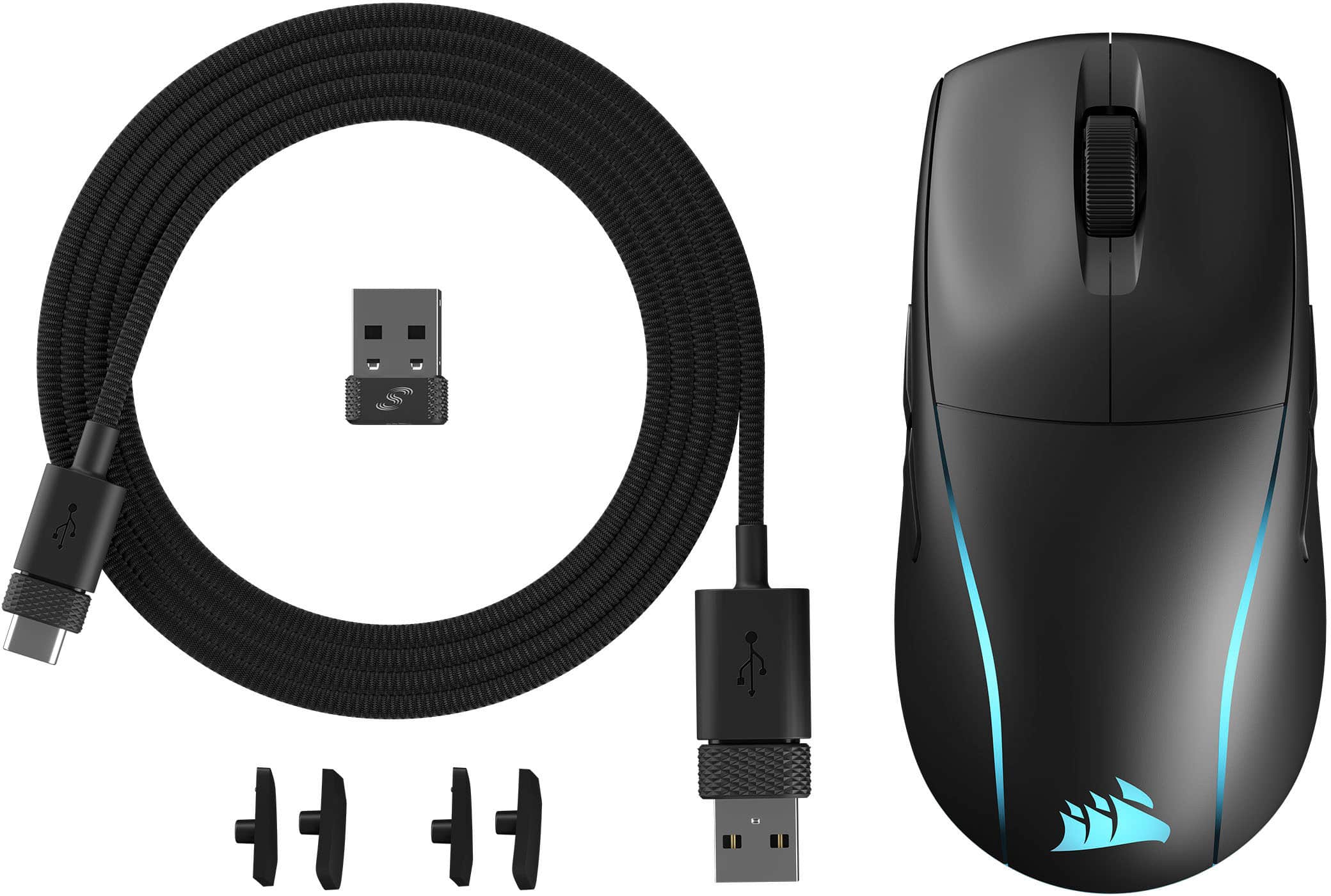 Alt View 16. CORSAIR - M75 WIRELESS Lightweight RGB Gaming Mouse - Black.