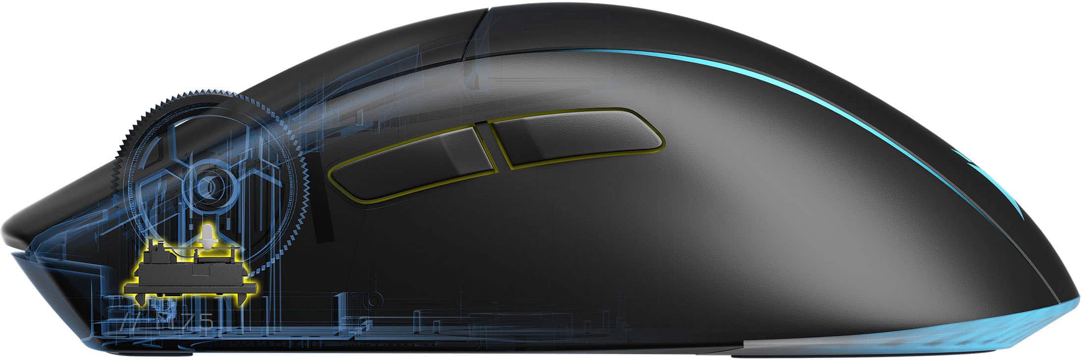Alt View 17. CORSAIR - M75 WIRELESS Lightweight RGB Gaming Mouse - Black.