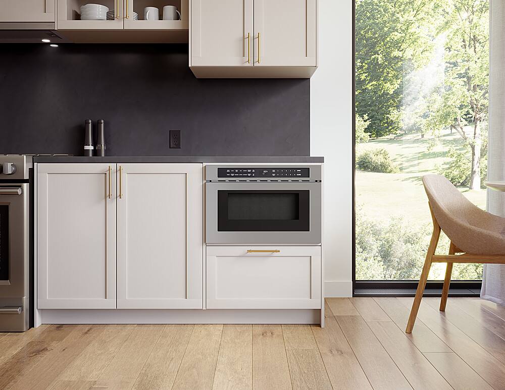 Alt View 11. Zephyr - Zephyr 1.2 cu. ft. Built-In Microwave Drawer with Sensor Cooking and Preset Cooking Options - Stainless Steel.