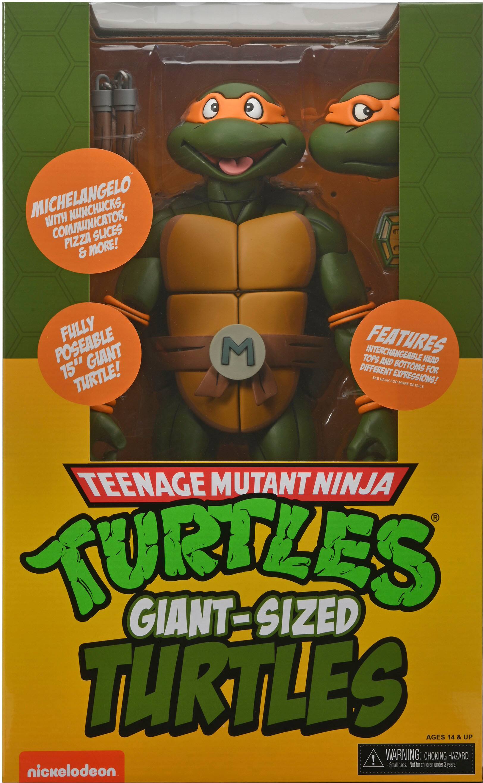 Angle. NECA - Teenage Mutant Ninja Turtles (Cartoon)  ¼ Scale Action Figure - Giant Size Michelangelo.