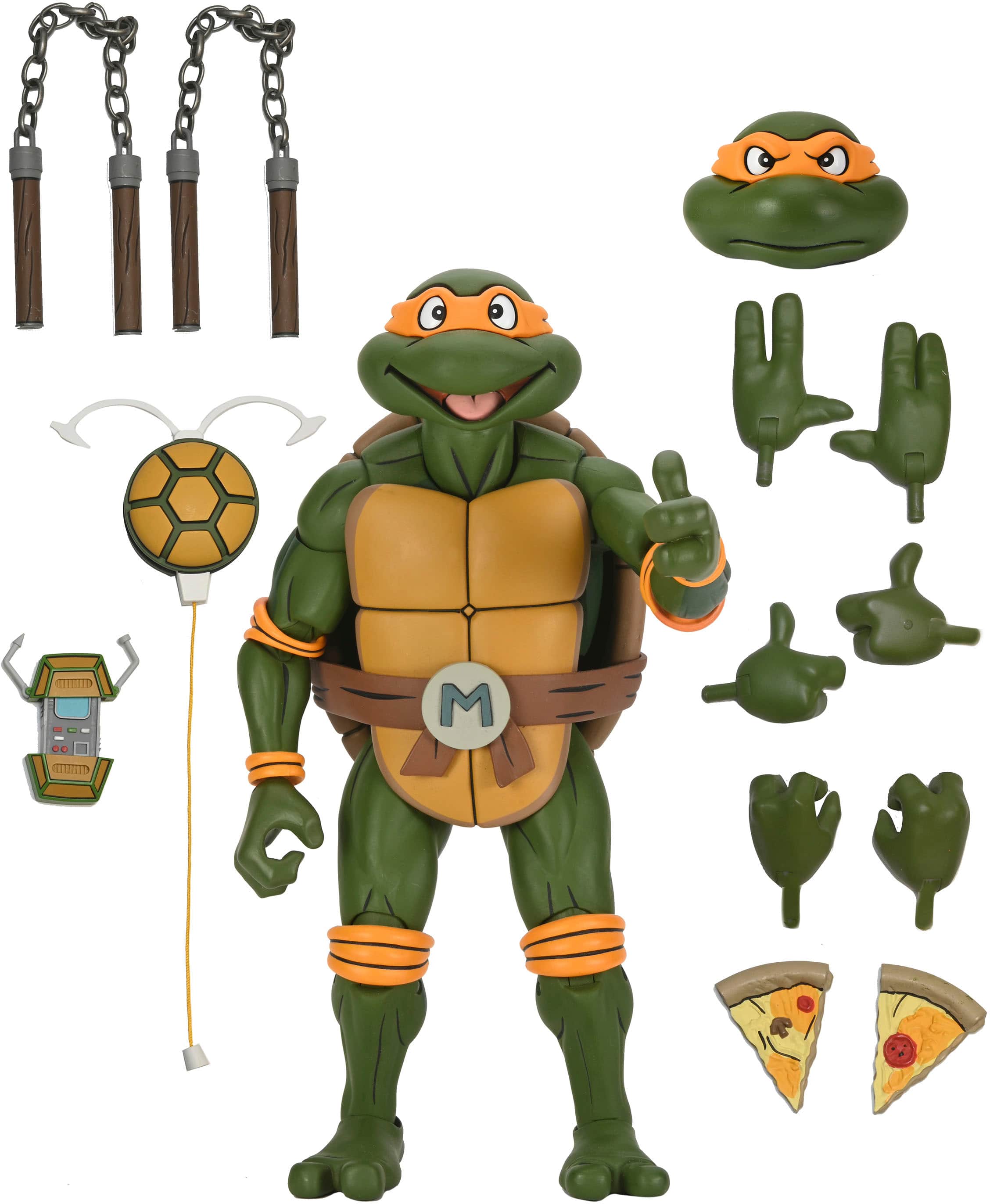 NECA - Teenage Mutant Ninja Turtles (Cartoon) ¼ Scale Action Figure - Giant Size Michelangelo - Front_Zoom