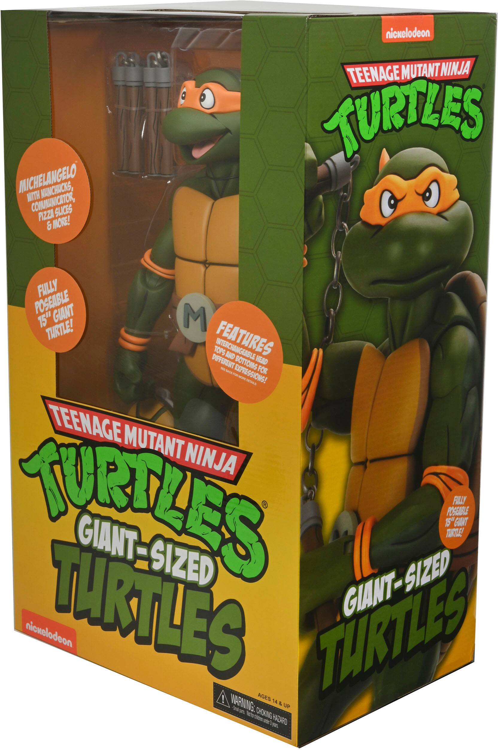 Alt View 11. NECA - Teenage Mutant Ninja Turtles (Cartoon)  ¼ Scale Action Figure - Giant Size Michelangelo.