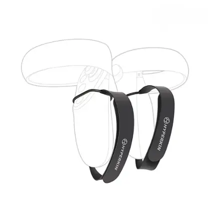 Front. Hyperkin - Knuckle Strap for Oculus Touch Controllers - Black.