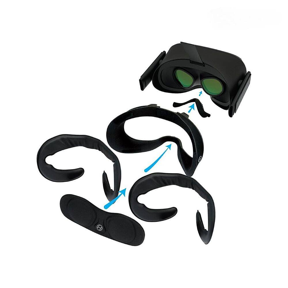 Angle. Hyperkin - Facial Interface and PU Leather Gasket Set for Oculus Quest - Black.