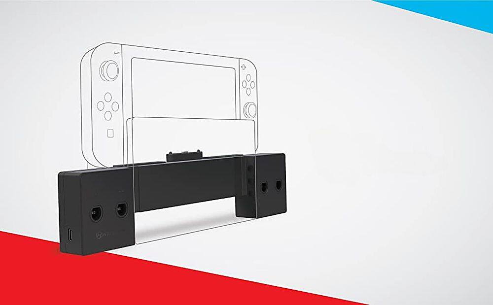 Left. Hyperkin - HyperPodium 4-Port Controller Base for GameCube - Black.