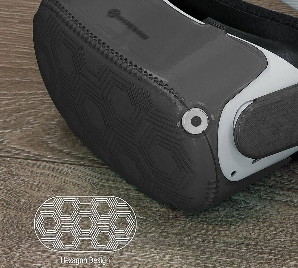 Back. Hyperkin - Headset and Strap Arm Protective Shells for Oculus Quest 2 - Cool Gray.