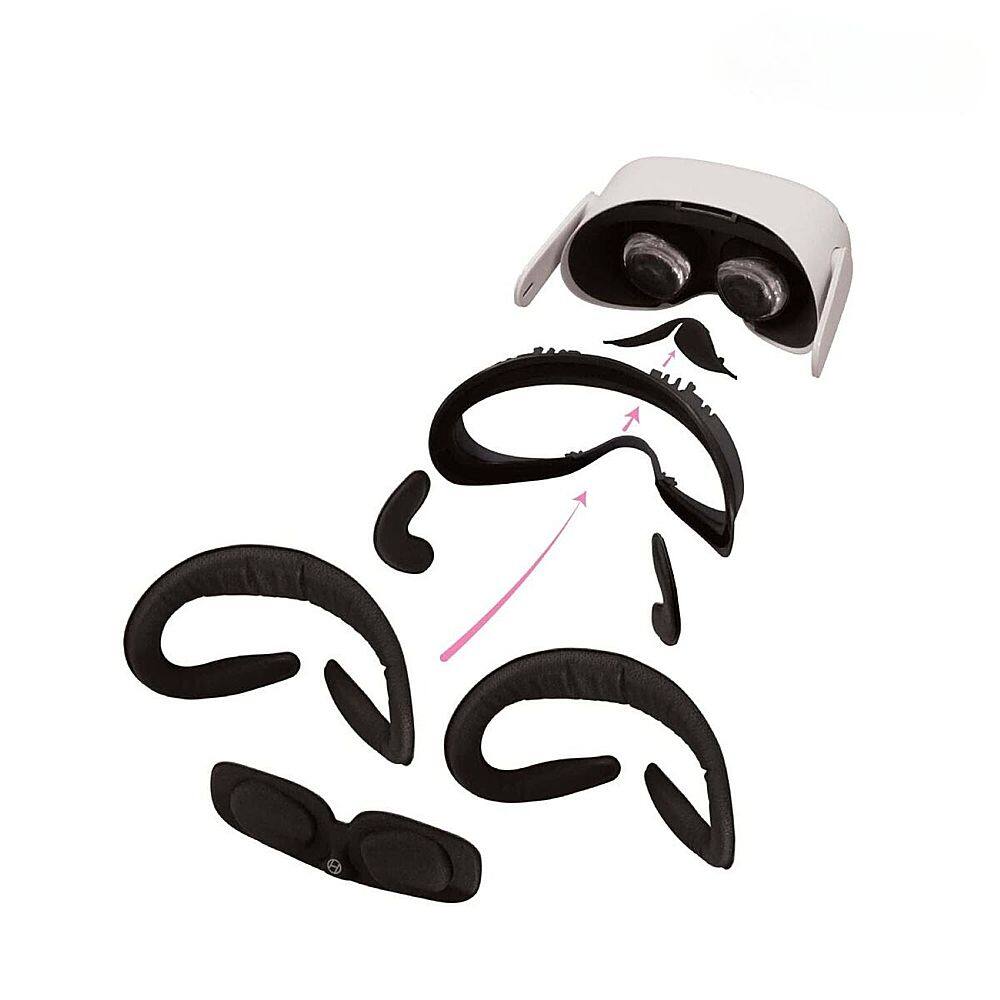 Angle. Hyperkin - Facial Interface and PU Leather Gasket Set Oculus Quest 2 - Black.