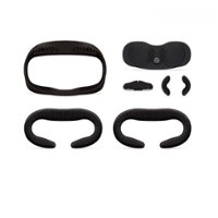 Hyperkin - Facial Interface and PU Leather Gasket Set Oculus Quest 2 - Black - Front_Zoom