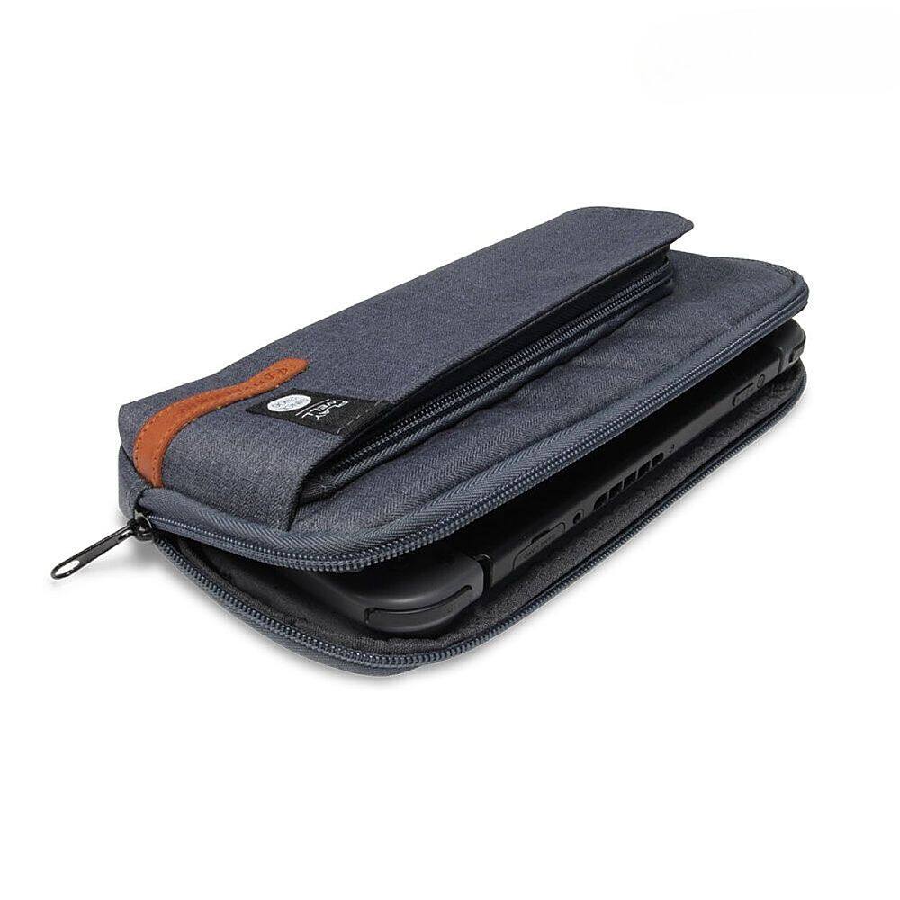 Angle. Hyperkin - Voyager Carrying Case for Nintendo Switch/Nintendo Switch Lite - Gray.