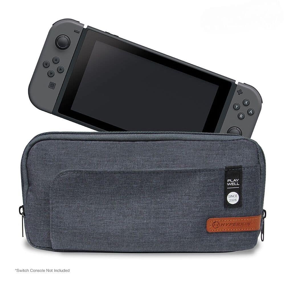 Front. Hyperkin - Voyager Carrying Case for Nintendo Switch/Nintendo Switch Lite - Gray.