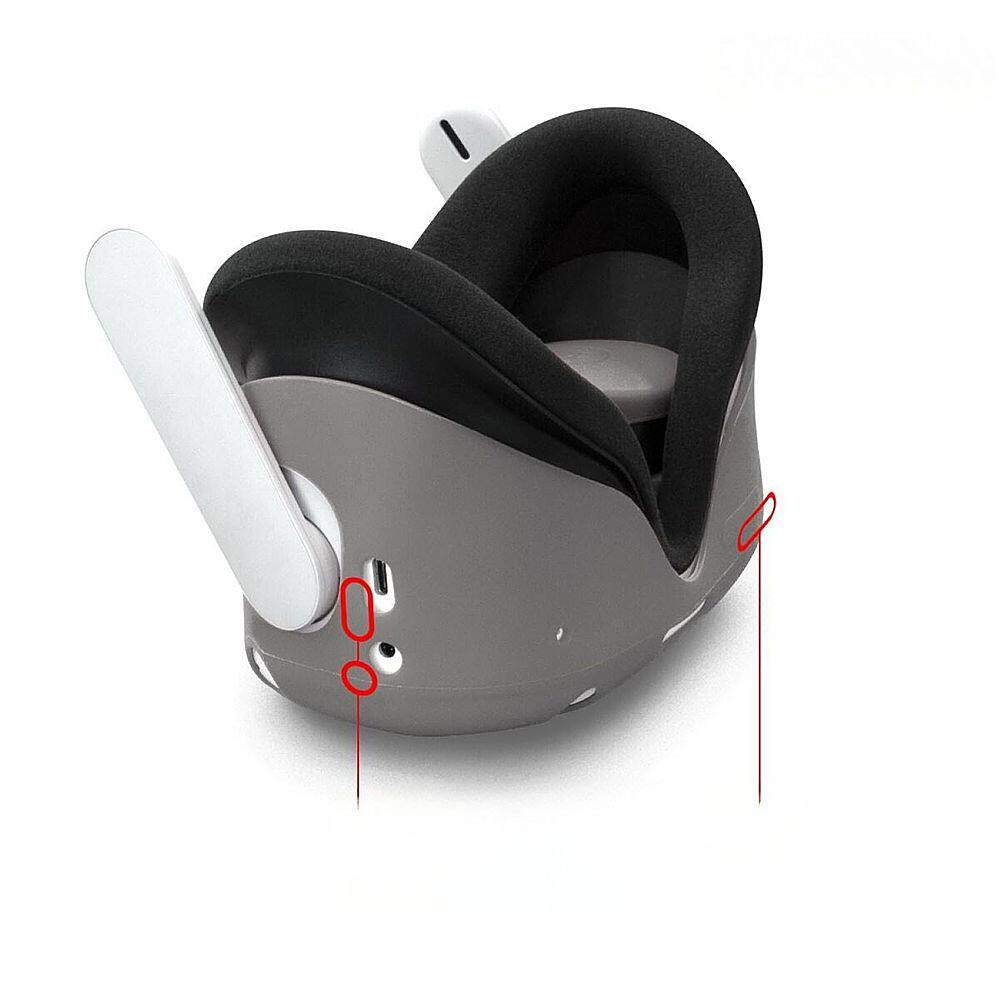 Angle. Hyperkin - GelShell Headset Silicone Skin and Lens Cover Set for Oculus Quest 2 - Gray.