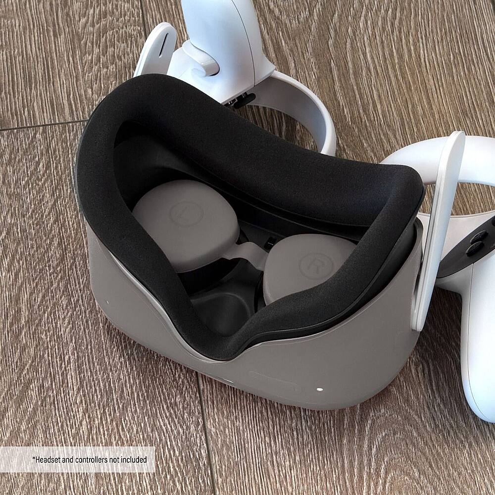 Left. Hyperkin - GelShell Headset Silicone Skin and Lens Cover Set for Oculus Quest 2 - Gray.