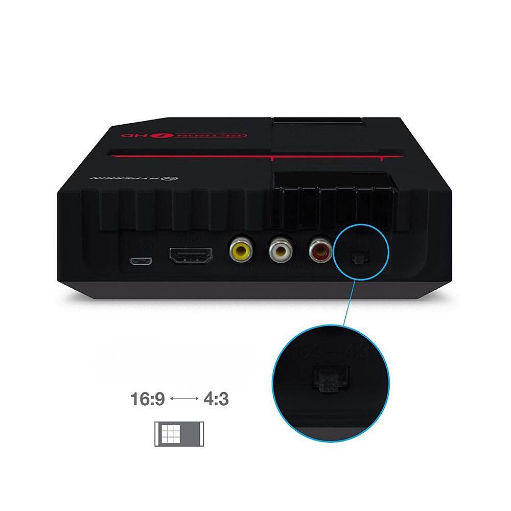 Back. Hyperkin - RetroN 1 HD Gaming Console for NES - Black.