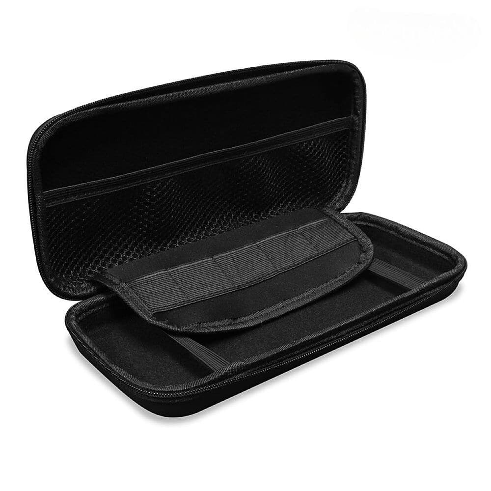 Left View: Hyperkin - EVA Hard Shell Carrying Case for Nintendo Switch - Black