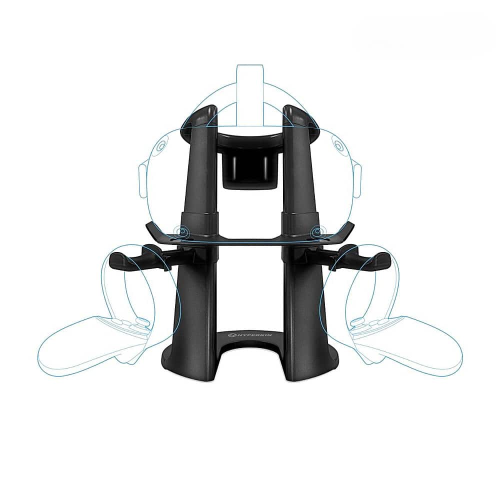 Angle. Hyperkin - Universal VR Headset and Controller Display Stand for Oculus/HTC Vive/ Samsung HMD Odyssey - Black.