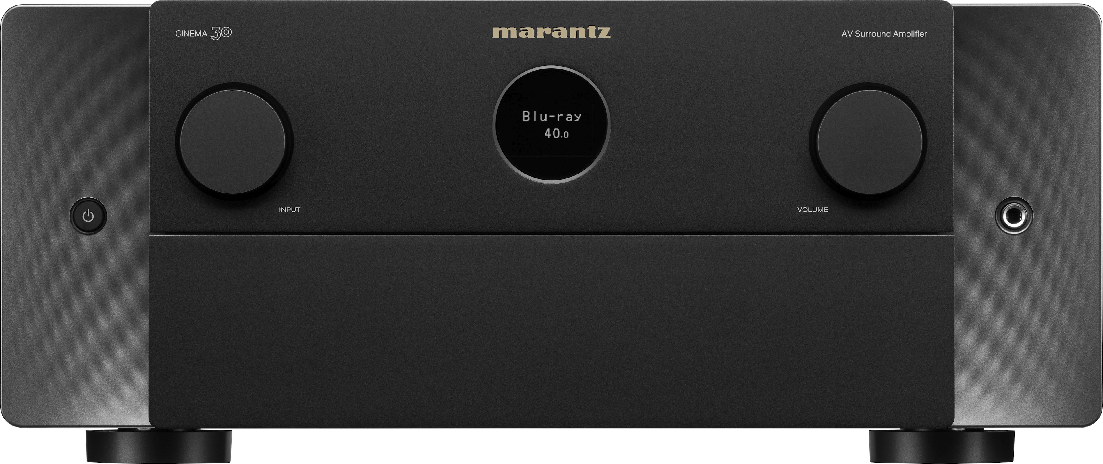 Marantz - Cinema 30 140W 11.4-Ch. Bluetooth Capable with HEOS 8K Ultra HD A/V Home Theater Receiver with Alexa - Black - Front_Zoom