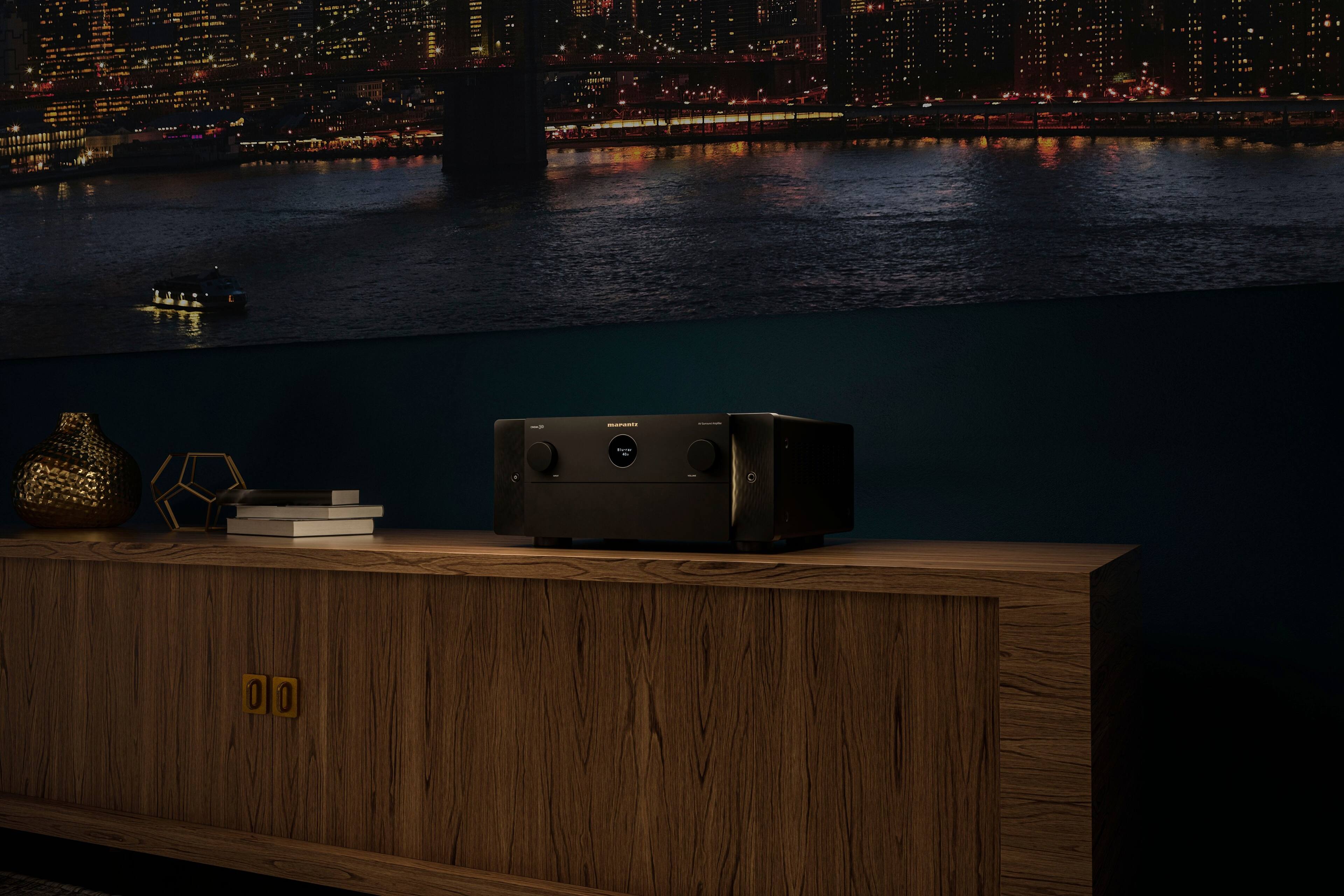 Alt View 13. Marantz - Cinema 30 140W 11.4-Ch. Bluetooth Capable with HEOS 8K Ultra HD A/V Home Theater Receiver with Alexa - Black.