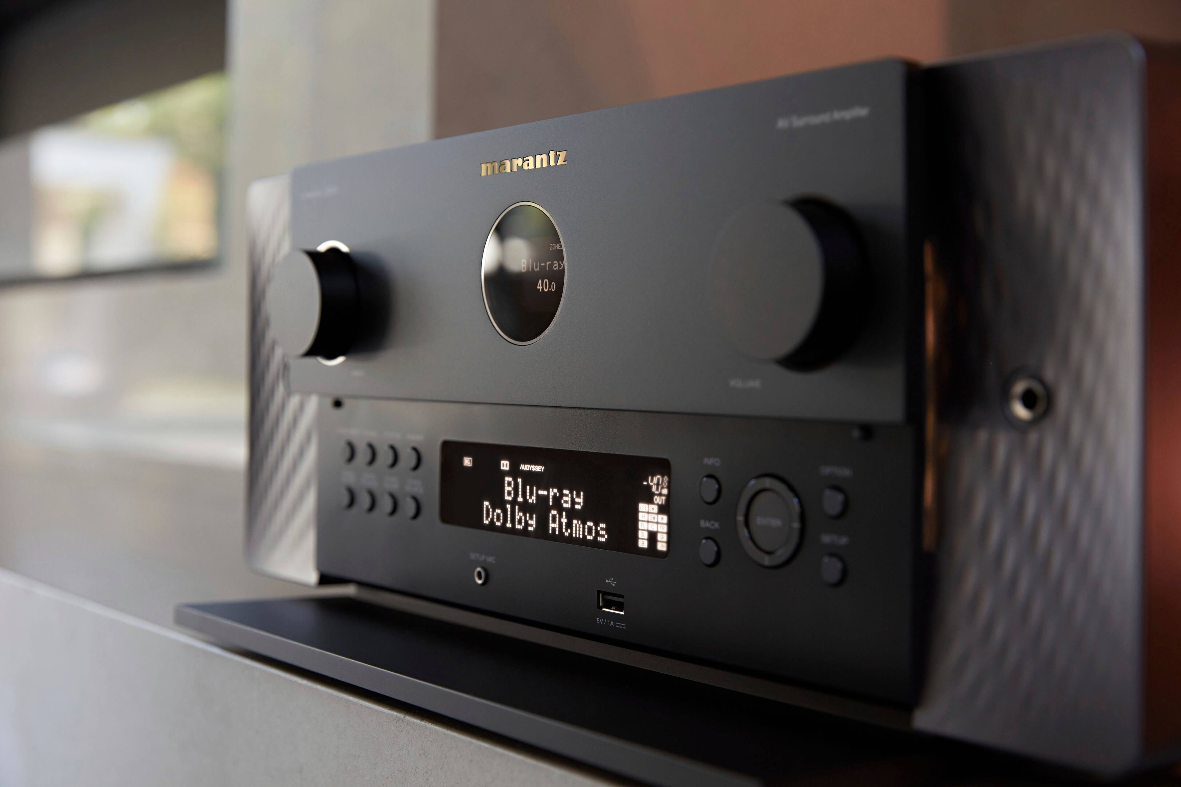 Alt View 15. Marantz - Cinema 30 140W 11.4-Ch. Bluetooth Capable with HEOS 8K Ultra HD A/V Home Theater Receiver with Alexa - Black.