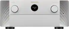 Front. Marantz - Cinema 30 140W 11.4-Ch. Bluetooth Capable with HEOS 8K Ultra HD A/V Home Theater Receiver with Alexa - Silver Gold.