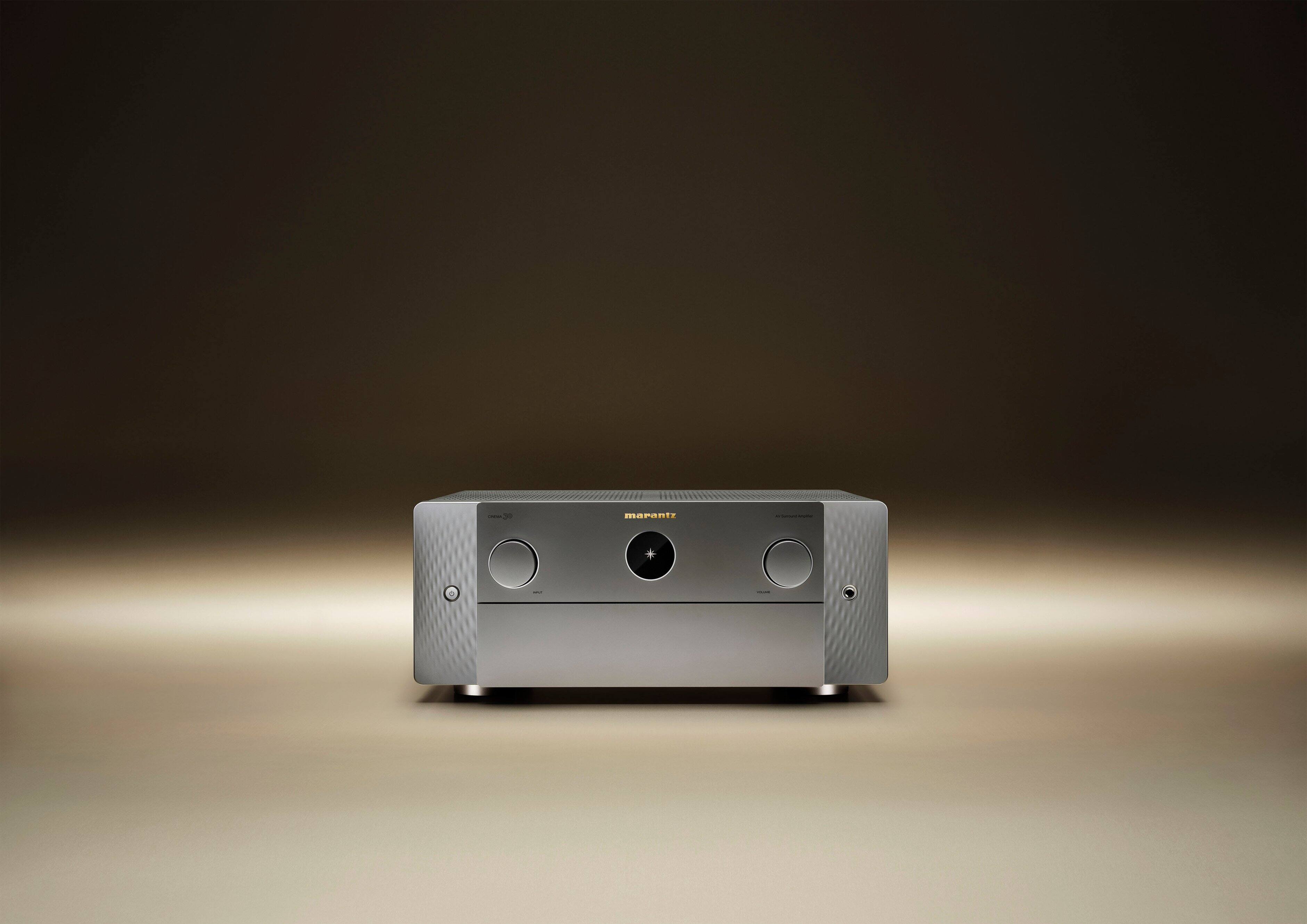 Alt View 16. Marantz - Cinema 30 140W 11.4-Ch. Bluetooth Capable with HEOS 8K Ultra HD A/V Home Theater Receiver with Alexa - Silver Gold.