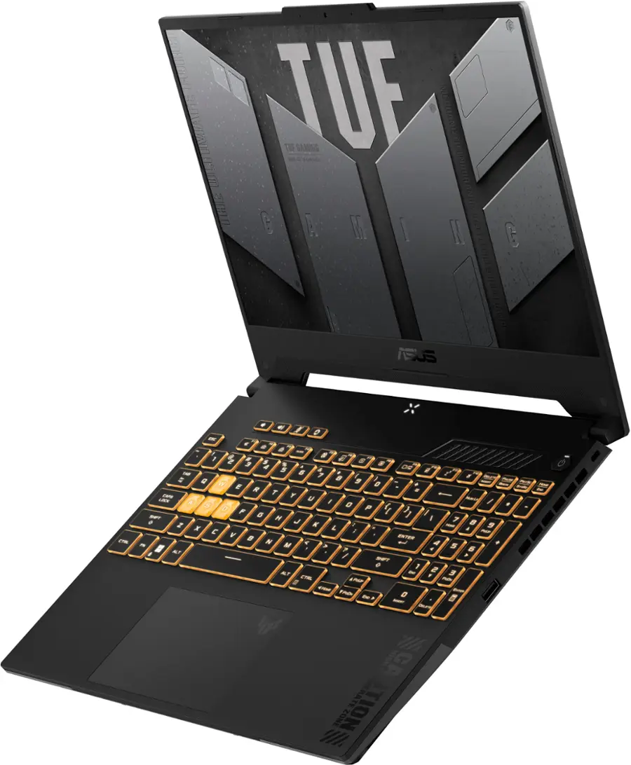 Alt View 4. ASUS - TUF 15.6" Gaming Laptop - Intel Core i7 with 16GB Memory - NVIDIA GeForce RTX 4070 - 1TB SSD - Mecha Grey.