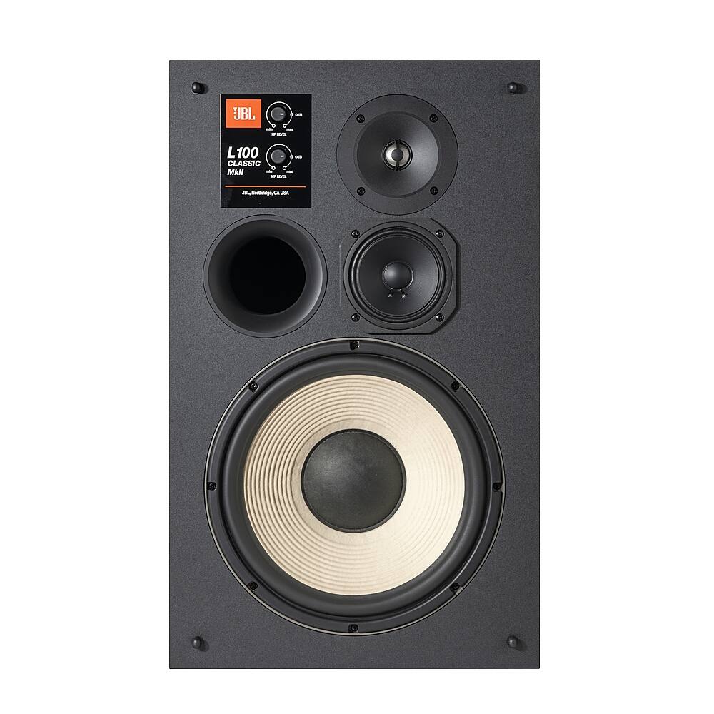 Alt View 11. JBL - JBL L100 Classic Mark II Orange Grille Loudspeaker (Each) - Walnut.