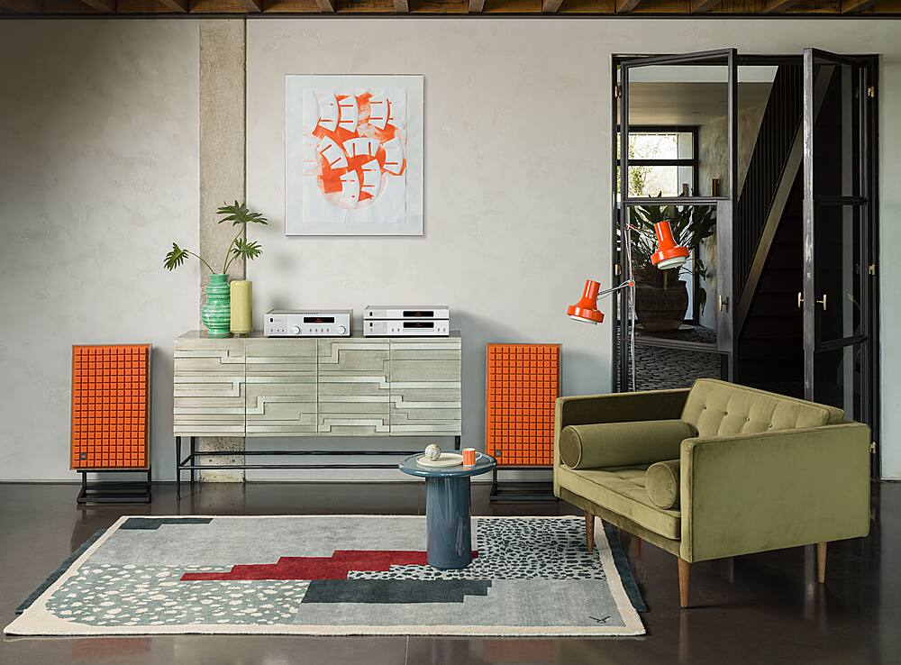 Alt View 17. JBL - JBL L100 Classic Mark II Orange Grille Loudspeaker (Each) - Walnut.